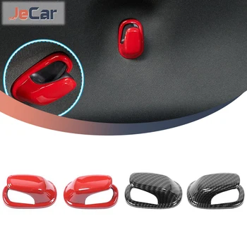 JeCar Karbon Fiber Araba Kanca dekorasyon çıkartması Arka Arka Sıra Askı Kapağı ABS Chevy Camaro 2010-2015 İçin Araba İç Aksesuar