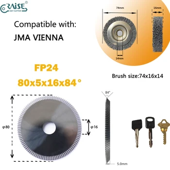 JMA Viyana FP24 freze kesicisi 80x5x16 Anahtar Kesme Makinesi Çilingir Araçları için Satış Sonrası