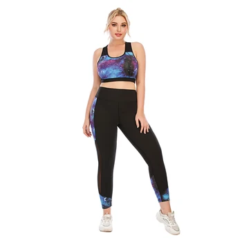 Kadın Artı Boyutu Yoga Spor Salonu Spor Takım Elbise Spor Sportsuits Kadın Eşofman Spor Koşu Setleri Giyim Büyük Büyük Yeni