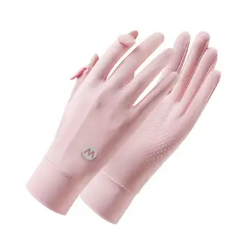 Kadın Giyilebilir Açık eldiven beş parmak 5 renk yaz Eldiven güneş koruyucu eldiven