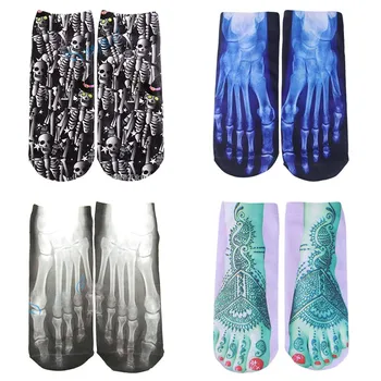 Kadın komik çoraplar Yeni Moda Trendi Ayak Kemik 3D Dijital Baskı Serisi Kişiselleştirilmiş Eğlenceli Orijinal Çok Yönlü Bayanlar Çorap Z112