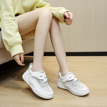 Kadın platform ayakkabılar Kızlar 2023 Yaz Yeni Nefes Örgü Ayakkabı Kadın Açık Moda Spor Rahat vulkanize ayakkabı Daireler