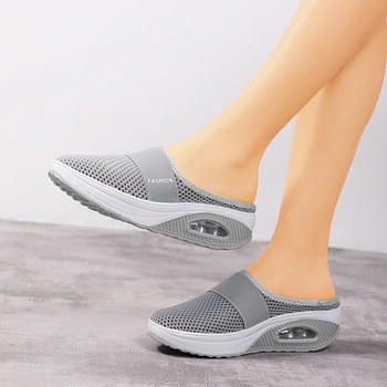 Kadın Sandalet Moda Takozlar platform ayakkabılar Kadın Slaytlar kadın Terlik Nefes Örgü Hafif kadın ayakkabıları Zapatos
