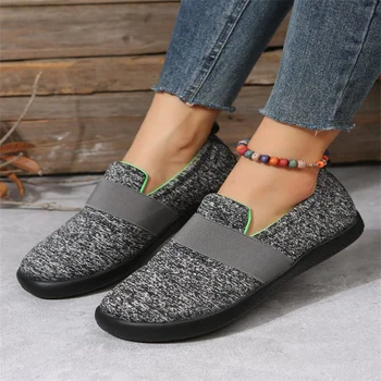 Kadın Spor Flats loafer ayakkabılar Örgü Nefes Sneakers 2023 Yeni Yaz Sandalet Rahat Koşu Bayan Ayakkabıları Zapatos De Mujer