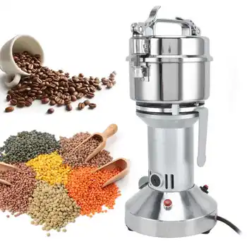 Kahve Değirmeni Paslanmaz Çelik Kahve Çekirdeği Ot Tahıl Kuru Gıda Değirmeni AB Tak 220V Değirmen Taşlama Makinesi Mutfak pişirme Aracı