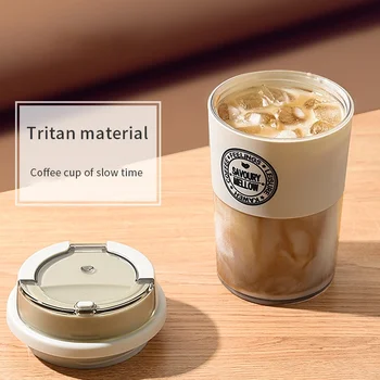 Kahve Fincanı Süt Çay Basit Carry-on Fincan Açık Eğlence Mühürlü Sızdırmaz Taşınabilir Vakum kapaklı bardak Hediyeler İçin