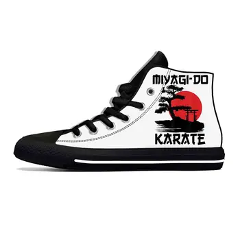 Kai Miyagi Yapmak Karate Japon Kung Fu Cobra Komik Rahat Bez Ayakkabı Yüksek Üst Hafif Nefes 3D Baskı Erkek Kadın Sneakers