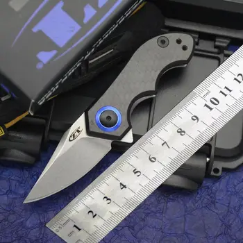 Kaliteli Katlanır Bıçak Ön kaymaz karbon fiber + arka çelik Saplı 8cr13mov Çelik Bıçak Cep bıçaklar