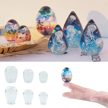 Kalıp 3 Parçalı Set silikon kalıp Yumurta Kalıpları Epoksi Reçine El Sanatları DIY Takı Yapımı Kek Dekorasyon Ev Süsler El Yapımı Araçları
