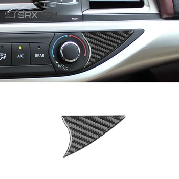 Karbon Fiber Klima Düğmeleri Çerçeve Trim Sticker Ac İç Araba Aksesuarları Toyota Highlander 2015 2016 İçin 2017 2018