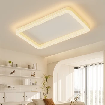 Kare basit atmosferik beyaz tavan lambası oturma odası yatak odası modern LED Tavan Lambası