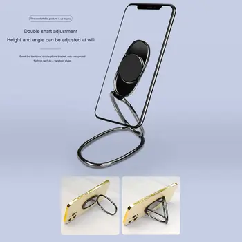 Katlanabilir Cep Telefonu Tutucu Parmak Yüzük Toka Geri Çekilebilir Masaüstü Tembel Metal Braketi Masaüstü iPhone İçin