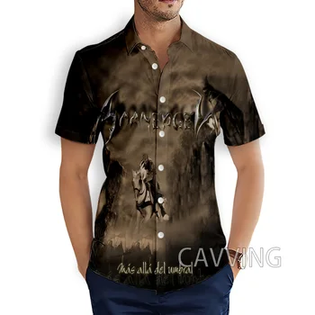 KAVİS 3D Baskılı Boanerges bant Moda Rahat Gömlek erkek / kadın Kısa Kollu Gevşek Nefes Gömlek