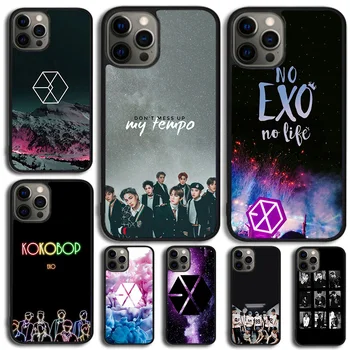 Kpop EXO telefon kılıfı için iPhone 15 14 13 12 Mini 11 Pro Max SE 2020 6S 7 8 Artı X XS Max XR Kapak Kabuk coque