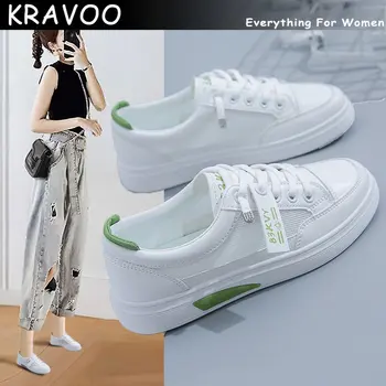 KRAVOO 2023 Kadın spor ayakkabı Düz Rahat kadın spor ayakkabı Comefortable Tenis Kadın spor ayakkabı Bayanlar Sneakers