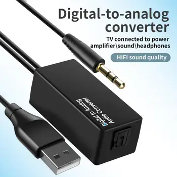 Kullanışlı Hafif ses dönüştürücü Kablosu Yüksek Sadakat Sürücüsüz Dijital Koaksiyel Analog Fiber Optik Adaptör