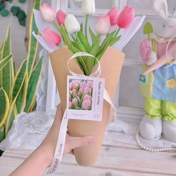 Küçük Çiçek Tüpü Çiçek Şekilli Levha, Kraft Kağıt, Çiçek Ambalaj Malzemeleri, Hızlı Ambalaj Çiçek Ambalaj Kağıdı