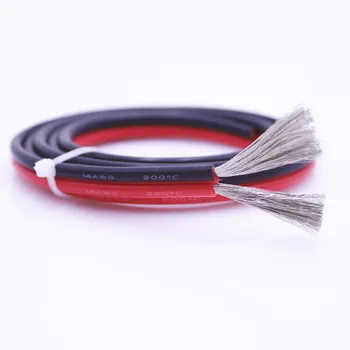 Kırmızı ve siyah paralel ultra yumuşak silikon tel ve kablo 12AWG14AWG 16AWG18awg20AWG ısıya dayanıklı 200 ° soğuğa dayanıklı -60 °