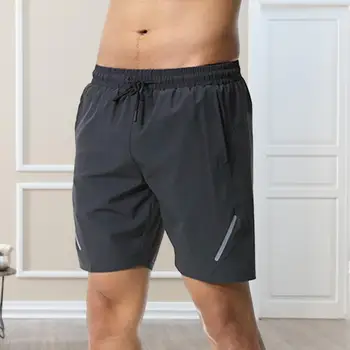 Kısa pantolon Elastik Kemer Geniş Bacak Ter Emme Yaz Saf Renk Hawaii Spor Şort Erkek Şort Spor