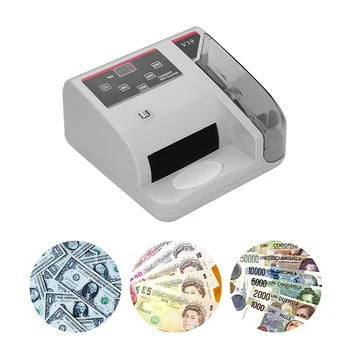 LED Para Sayacı Dünya Çapında Para Nakit Banknot Fatura Sayma Makinesi Dedektörü UV / MG / WM Sahte Algılama