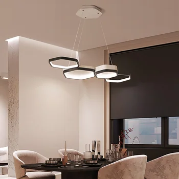 LED petek tasarım avizeler oturma odası yatak odası Restoran Bar daire Villa ev dekorasyon ışıklandırma Parlaklık Kısılabilir