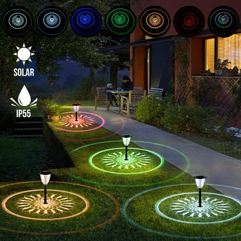 LED çim güneş ışıkları açık bahçe lambası Su Geçirmez Enerjili Lamba Yolu Kapı Aydınlatma peyzaj ışığı Geçit bahçe dekorasyonu