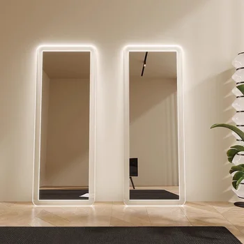 Led ışık Oturma Odası Ayna İskandinav Modern Ekran Kaliteli Tasarım Tam boy aynası Serin Kızlar Ekran Espejo Ev Mobilyaları