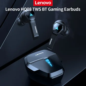 Lenovo HQ08 Kablosuz Bluetooth oyun Kulaklığı AAC Programlama Gelişmiş Ses Kalitesi LED Solunum İşık Kulak Kulaklıklar Kulaklık