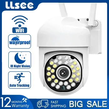 LLSEE HD Kamera 1080P Kablosuz Açık WİFİ İzleme Kamera Güvenlik su geçirmez ip kamera, Gece Görüş, Hareket Algılama