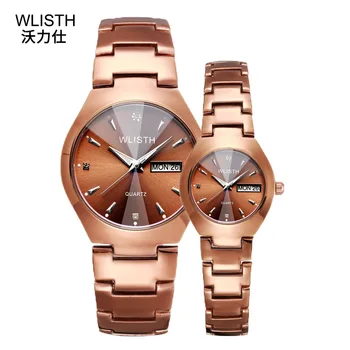Lüks Marka WLISTH Kadın Saatler Erkekler İzle Moda Çelik Kol Saati Hediye çift saatleri Severler için Relogio Feminino Reloj