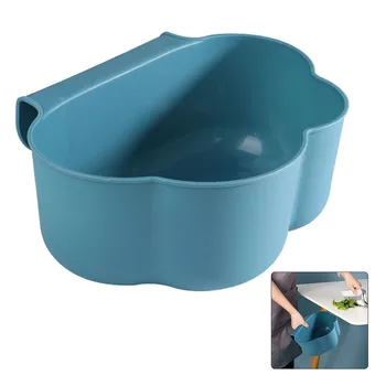 Marka Yeni çöp tenekesi Mutfak Kutusu Aşırı Kabine PP Plastik Pembe Sağlam çöp kutusu Beyaz Mavi Kurulumu Kolay Asılı