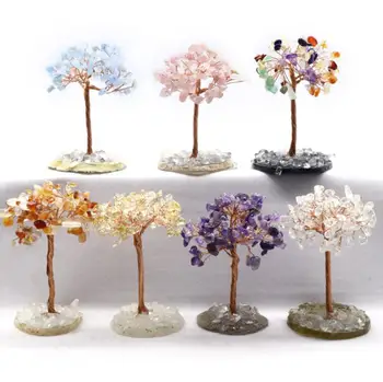 Masaüstü Dekor Kristal Ağacı Şekilli Süs Heykelcik Dekoratif Artware Ev Dükkanlar Ofis için
