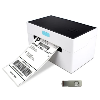 Masaüstü termal Etiket Yazıcı için 4x6 Nakliye Paketi Etiket Makinesi USB ve BT Bağlantısı Termal Etiket Yazıcı 110mm Kağıt Genişliği