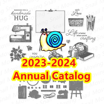 Mayıs 2023-Nisan 2024 Yeni Katalog İşçiliği Sizinle Çekme Temizle Pullar Setleri ve Metal Kesme Ölür Scrapbooking Kart Yapımı İçin
