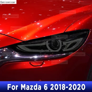 Mazda 6 2018-2020 için Araba Dış Far Anti-scratch Ön Lamba Tonu TPU koruyucu film Kapak Tamir Aksesuarları Sticker