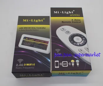 Mi ışık 2.4 G RF kablosuz LED karartıcı kontrol cihazı 4 Bölgeli RF tek renkli şerit