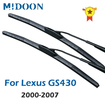 MIDOON Hibrid Silecek Lastikleri Lexus GS430 Fit Kanca Kolları 2000 2001 2002 2003 2004 2005 2006 2007