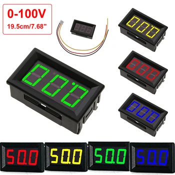 Mini Dijital Voltmetre Tester DC 0-100V Dijital Voltmetre Gerilim Gerilim Metre Enstrüman Aracı Araba için LED Panel 0.56 inç