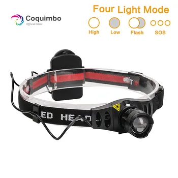 Mini LED Far Zumlanabilir Farlar Linterna Frontal 3W AAA Pil Yüksek Güç Kafa Lambası ışıklı fener Avcılık Balıkçılık Kamp