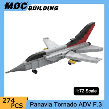Moc Askeri Serisi Yapı Taşları Panavia Tornado ADV F. 3 Uçak Modeli 1: 72 Ölçekli Avcı Tuğla DIY Montaj Oyuncaklar Çocuklar Hediye