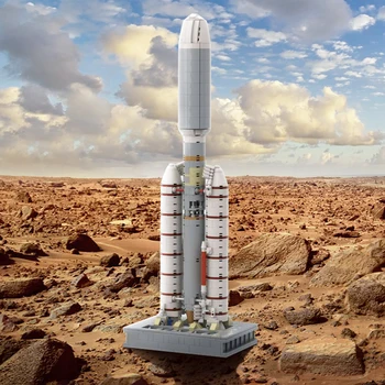 MOC Titan III E-Centaur Roket Yapı Taşları Set Taşıyıcı Fırlatma Aracı Montaj Koleksiyonu Modeli Çocuk Tuğla Oyuncak Hediye