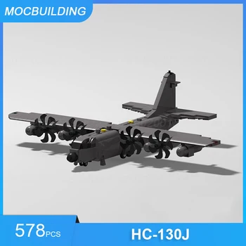 MOC Yapı Taşları HC-130J Uçak 1: 100 Ölçekli Model DIY Tuğla Askeri Eğitim Yaratıcı Çocuk Oyuncakları Hediyeler 578 ADET