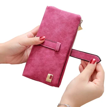 Moda Lüks Marka Kadın Cüzdan Mat deri cüzdan Kadın bozuk para cüzdanı Cüzdan Kadın kart tutucu Bileklik Para Çantası Küçük Çanta