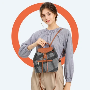 Moda Tuval Sırt Çantaları kadın Retro Çanta alışveriş çantası Rahat Okul Öğrenci Ofis Bayan Subaxillary omuzdan askili çanta