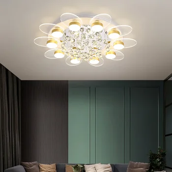 Modern LED Avize Lambaları uzaktan kumanda ile ev dekoratif ışıklar oturma odası yatak odası iç mekan aydınlatması Armatür AC 90-260V