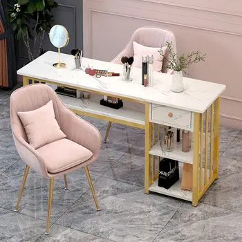 Modern Minimalist tırnak masaları salon mobilyası İskandinav çift profesyonel manikür masaları ışık lüks güzellik salonu tırnak masası Z
