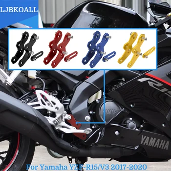 Motosiklet Dikiz Taban Footrest Footpeg Ayak Kazıklar Pedalları Braketi Yamaha YZF-R15 V3 2017 2018 2019 2020 YZF R15 Aksesuarları