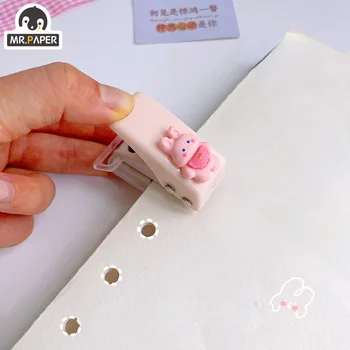 Mr. Kağıt 4 Tasarım Delik Yumruk Sevimli Ciltleme Makinesi Kağıt Kesme Zımba Sanat Malzemeleri Kore Kırtasiye Öğrenci Hediyeler