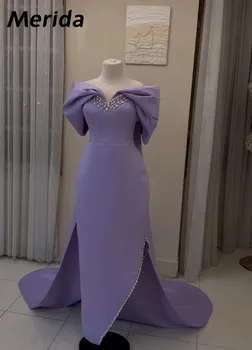 Muhteşem Rhinestone Kapalı Omuz balo kıyafetleri 2023 Mermaid Sweep Tren Kolsuz Örgün Durum Elbise فساتين مناسبة رسم