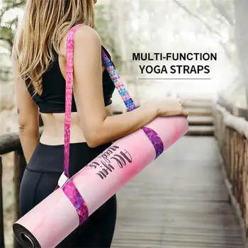 Naylon Elastik Yoga Bandı Renkli Ayarlanabilir Spor Sling Omuz Askısı Çok Fonksiyonlu Yoga Mat Kayış fitness ekipmanları